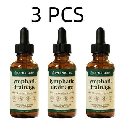 60ml Lymphatic Drainage Drops Natural Herbal Formula Toxin Elimination Swelling Relief Lymph Support Liquid