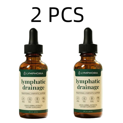 60ml Lymphatic Drainage Drops Natural Herbal Formula Toxin Elimination Swelling Relief Lymph Support Liquid