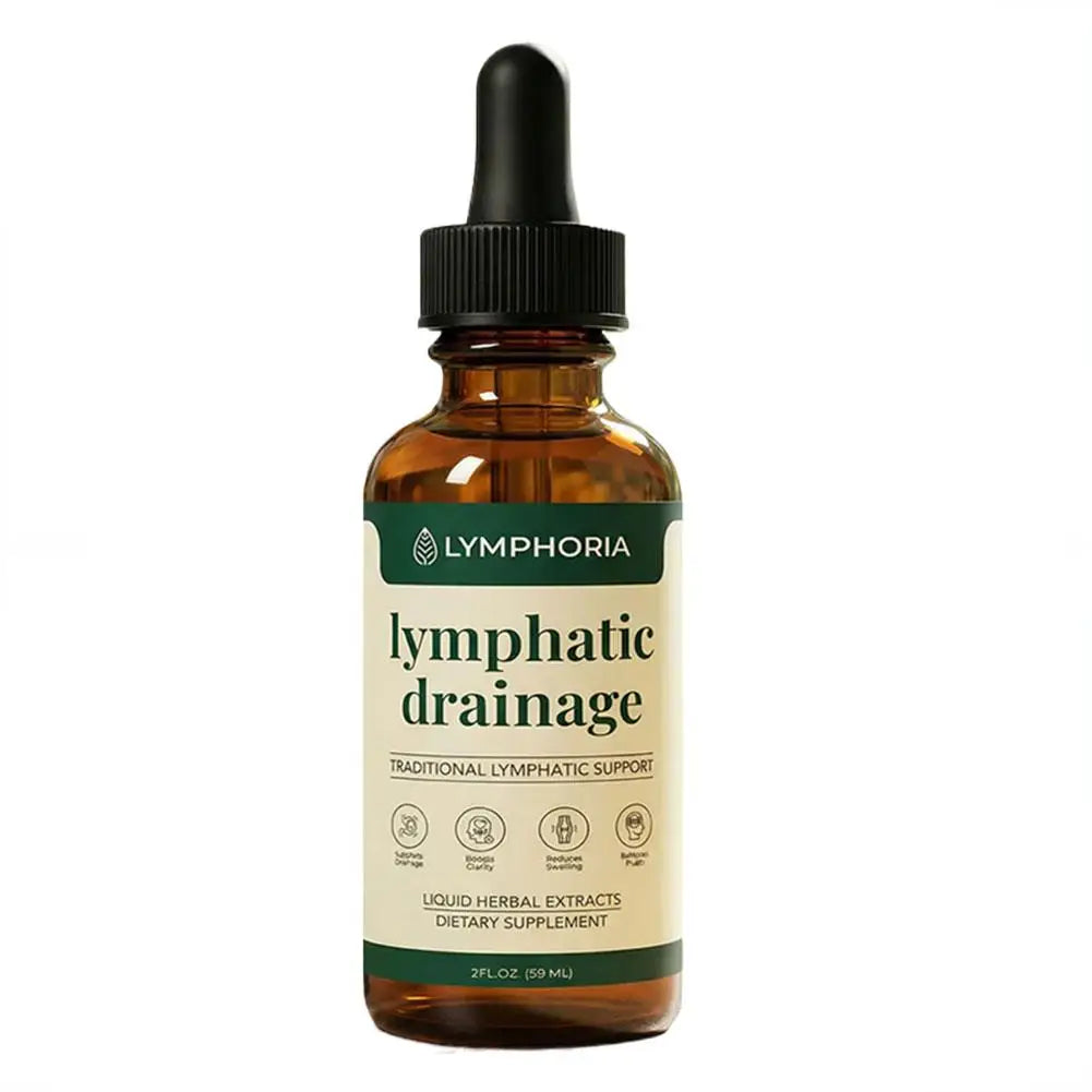 60ml Lymphatic Drainage Drops Natural Herbal Formula Toxin Elimination Swelling Relief Lymph Support Liquid